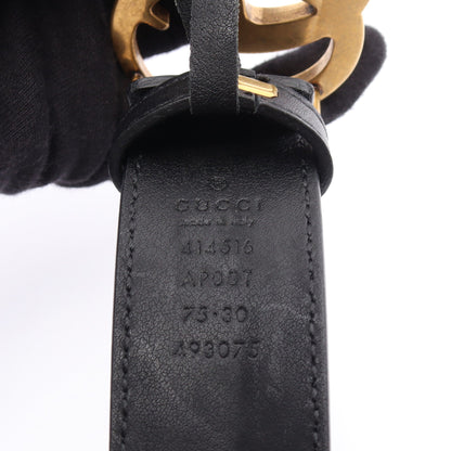GGマーモント ゴールド金具 ベルト レザー ブラック グッチ 財布・小物 GUCCI