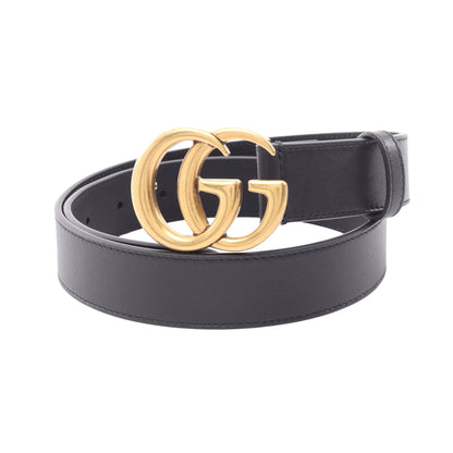 GGマーモント ゴールド金具 ベルト レザー ブラック グッチ 財布・小物 GUCCI