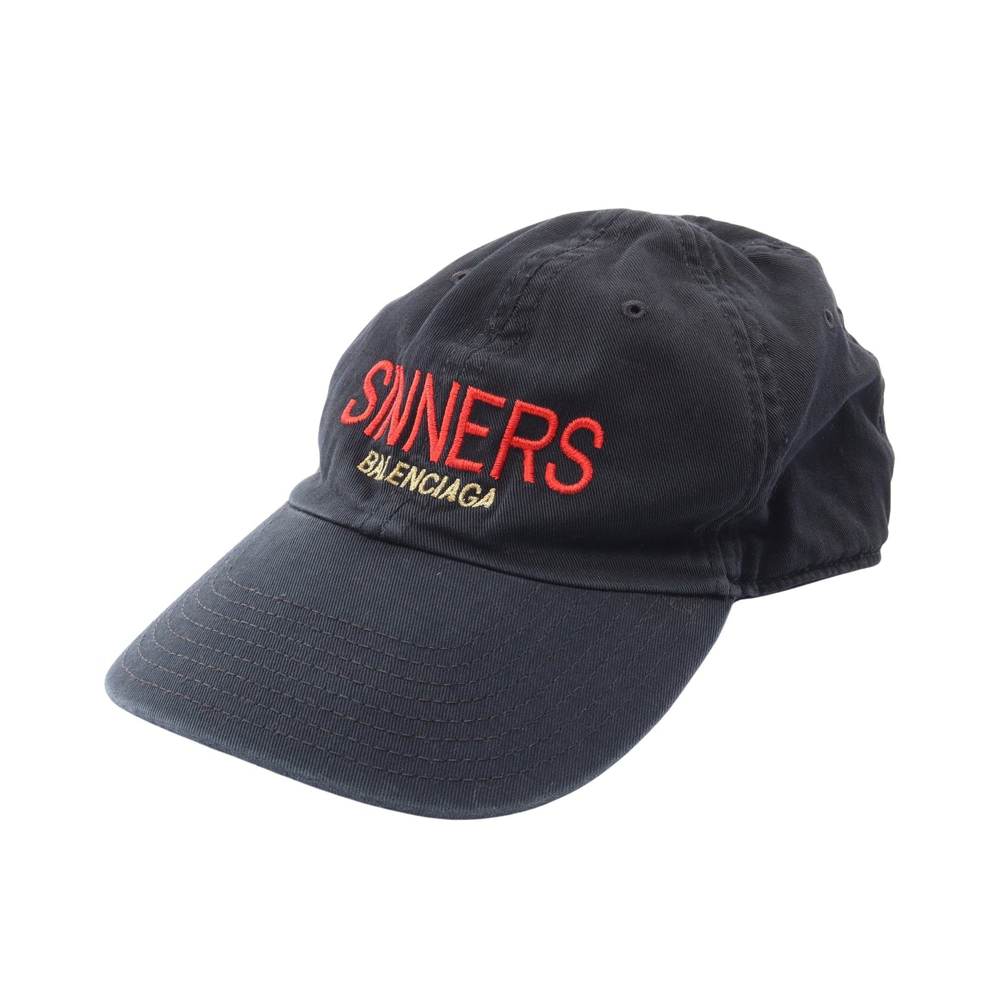 SINNERS キャップ コットン ブラック バレンシアガ
