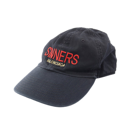 SINNERS キャップ コットン ブラック バレンシアガ