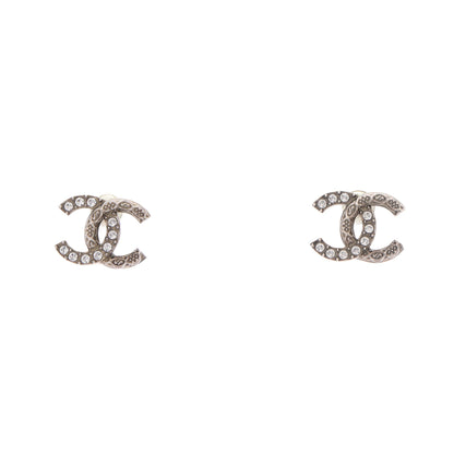 ココマーク I24A ピアス ラインストーン シルバー クリア シャネル アクセサリー CHANEL