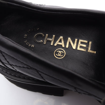 ココマーク マトラッセ ローファー レザー ブラック シャネル シューズ CHANEL