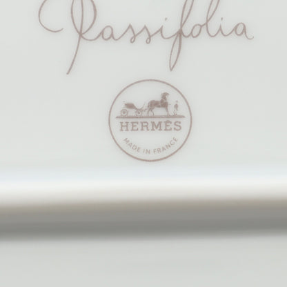 オーバルプラッター パシフォリア GM 食器 ポーセリン ホワイト グリーン エルメス 財布・小物 HERMES