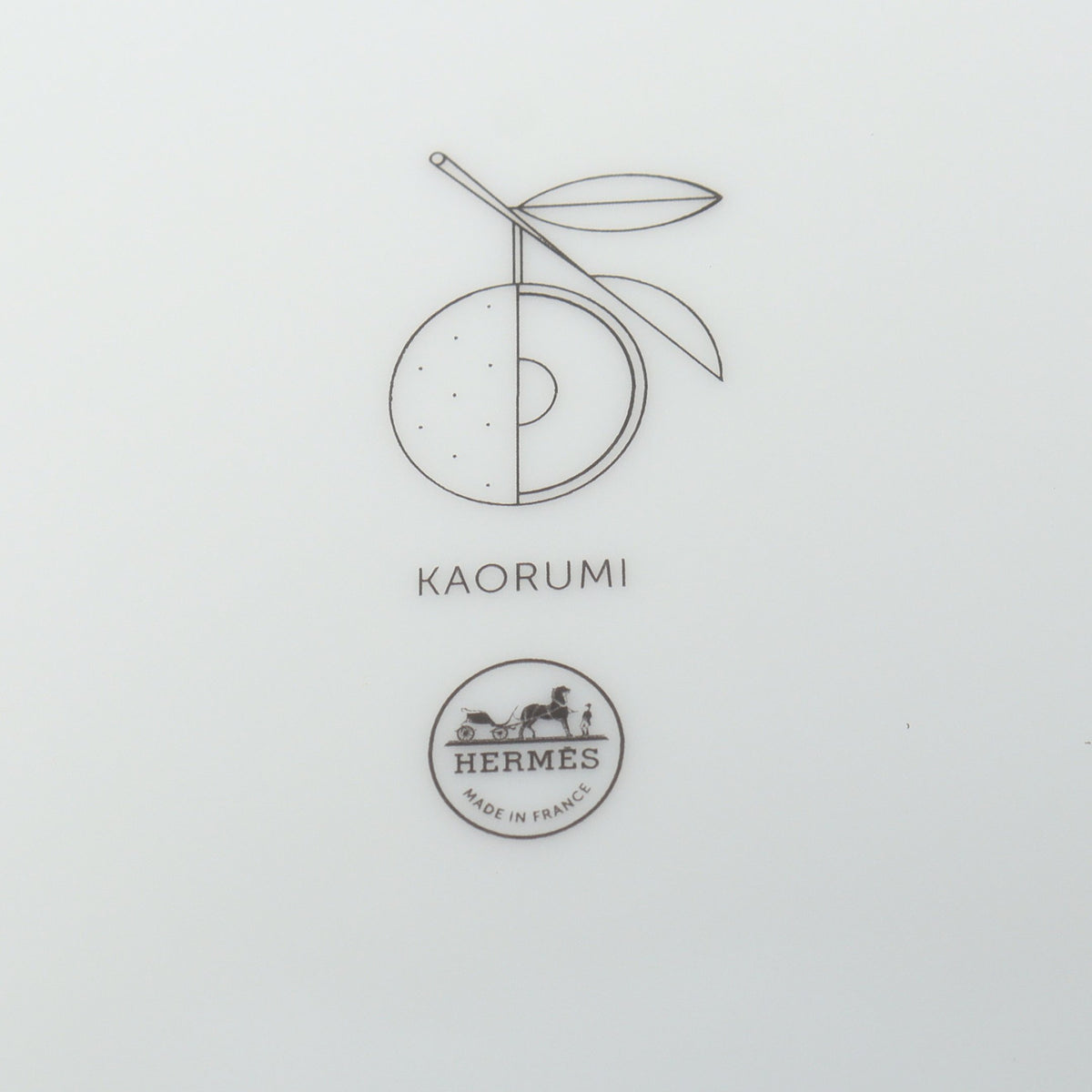 デザートプレート カオルミ 食器 ポーセリン ホワイト オレンジ エルメス 財布・小物 HERMES