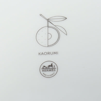 デザートプレート カオルミ 食器 ポーセリン ホワイト オレンジ エルメス 財布・小物 HERMES