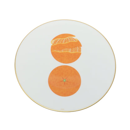 デザートプレート カオルミ 食器 ポーセリン ホワイト オレンジ エルメス 財布・小物 HERMES