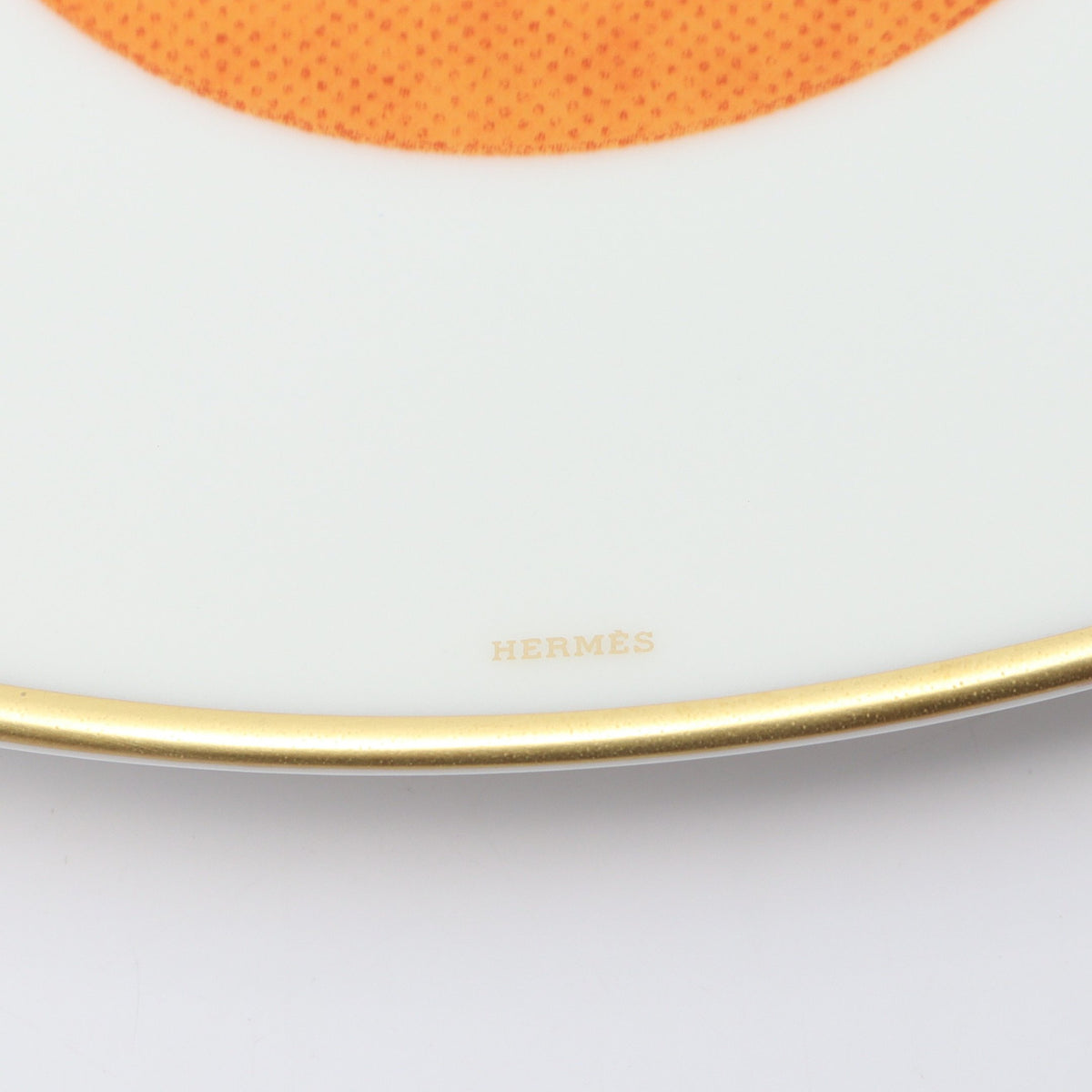 デザートプレート カオルミ 食器 ポーセリン ホワイト オレンジ エルメス 財布・小物 HERMES