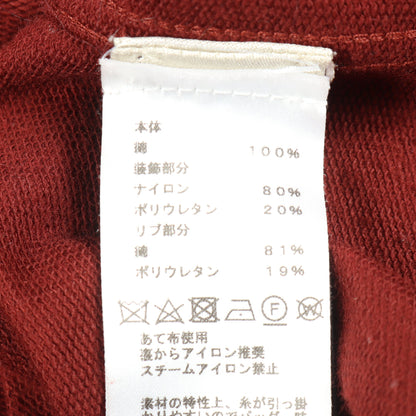 ダブルポケット 長袖Tシャツ コットン バーガンディ エルメス