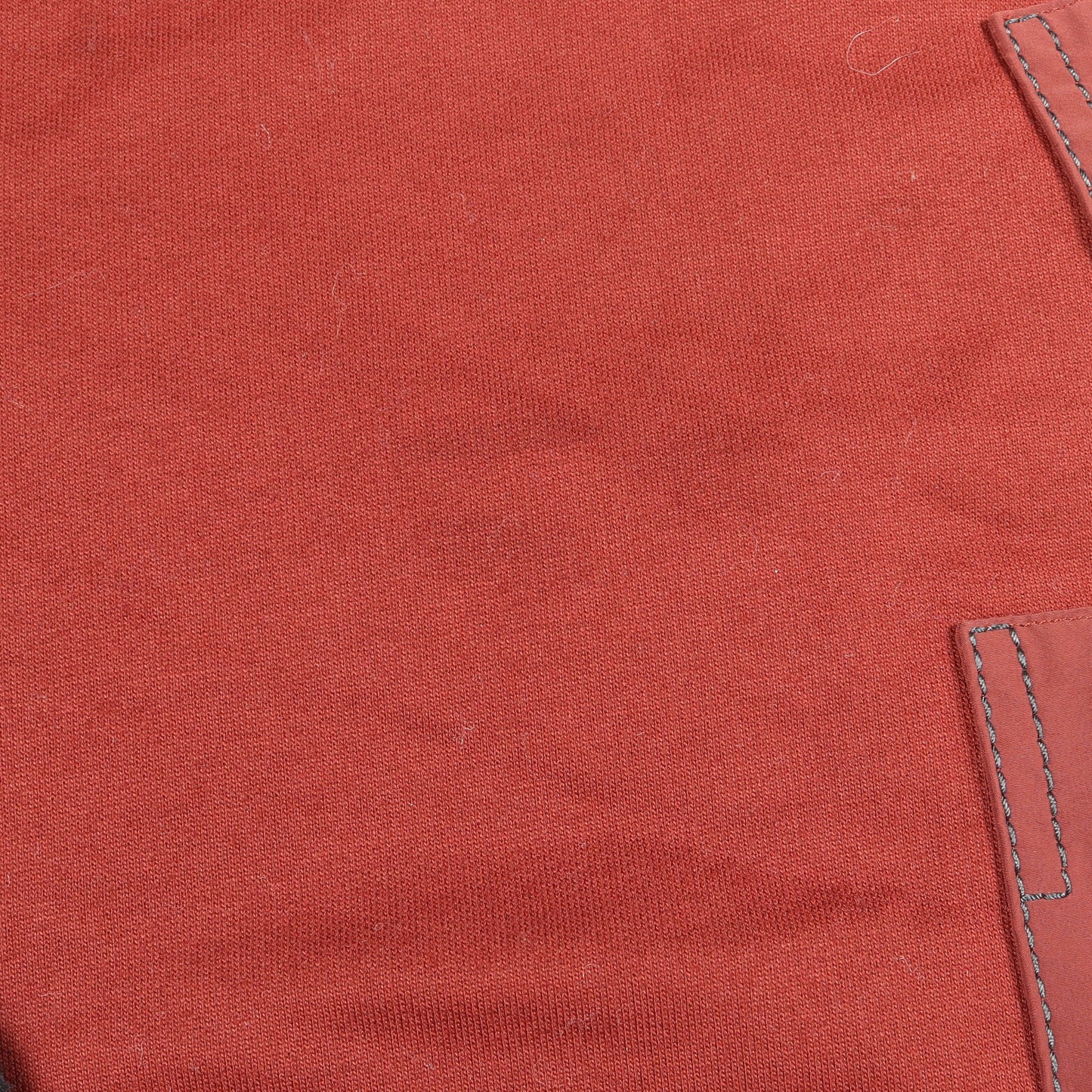 ダブルポケット 長袖Tシャツ コットン バーガンディ エルメス