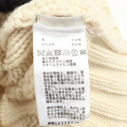 Yoke Torsad ヨークトルサド タートルネック ニット ウール カシミヤ オフホワイト ダークブラウン イエローグリーン エルメス トップス HERMES