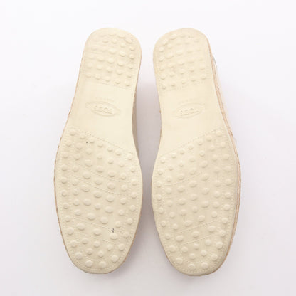 エスパドリーユ スリッポン レザー アイボリー トッズ シューズ TOD'S