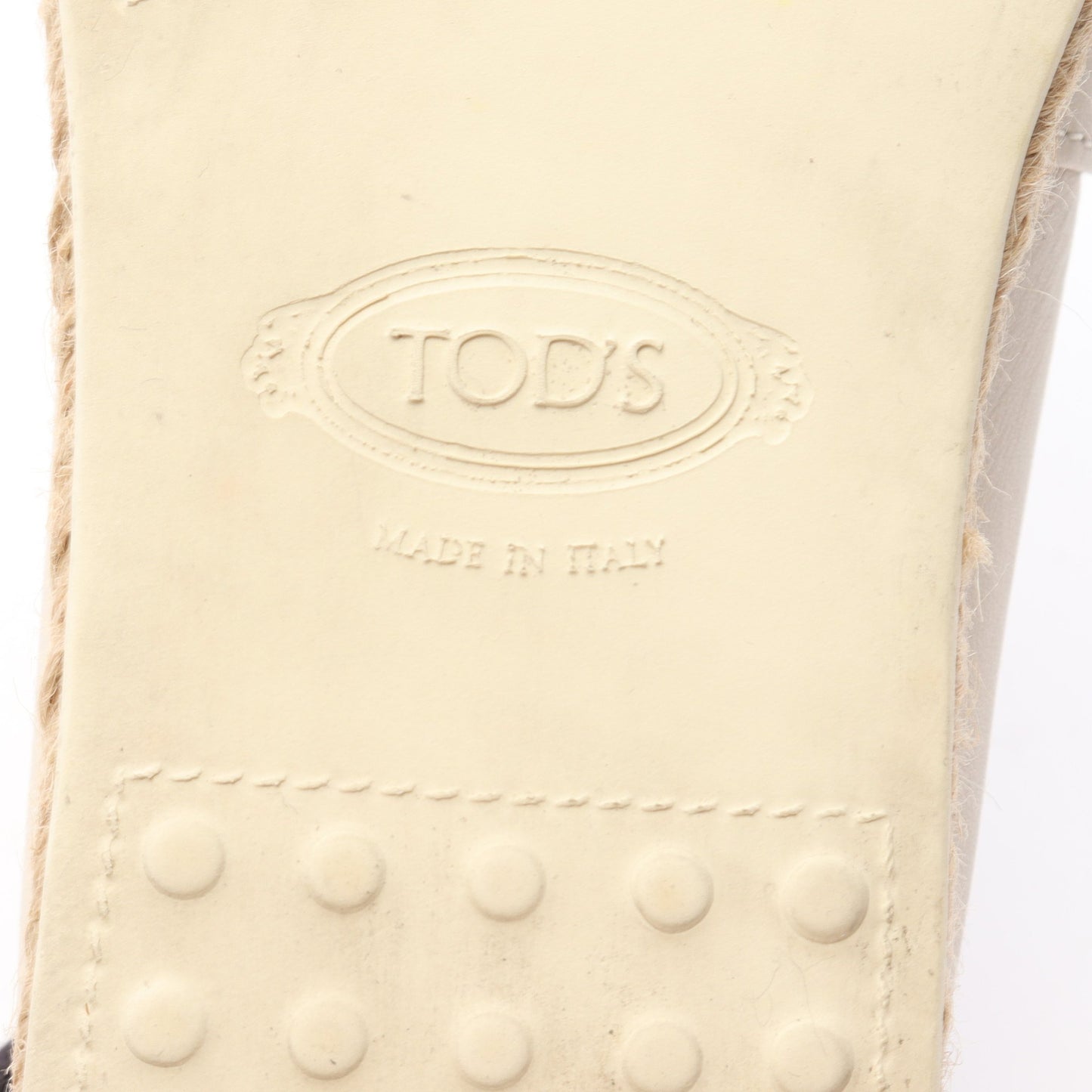 エスパドリーユ スリッポン レザー アイボリー トッズ シューズ TOD'S