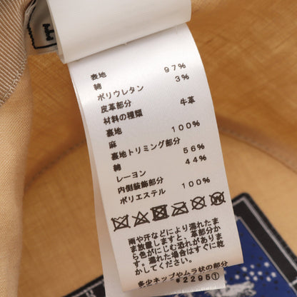 フレッド Hカット バケットハット ハット コットン オフホワイト エルメス