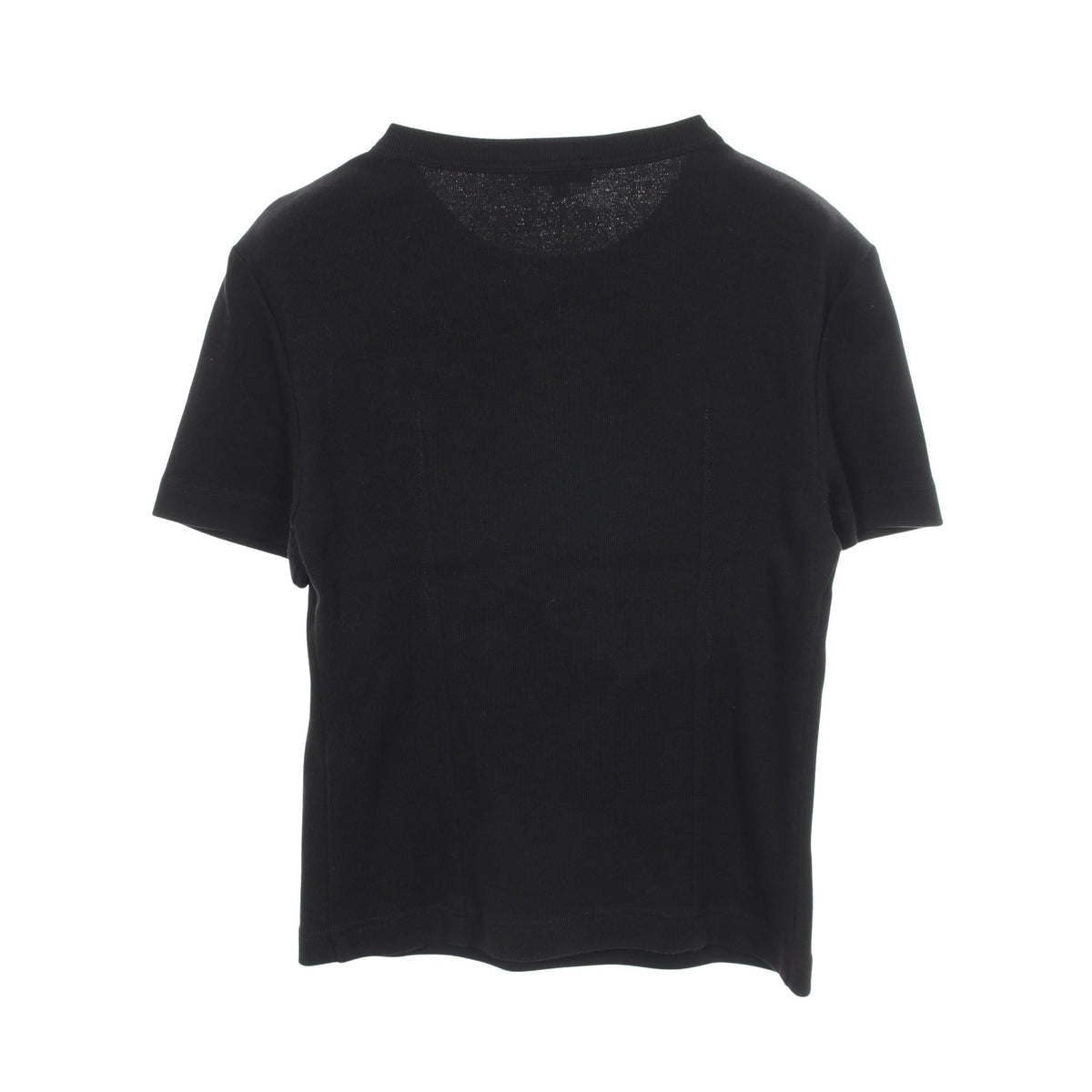 カメリアロゴ ラインストーン 半袖Tシャツ コットン ブラック シャネル