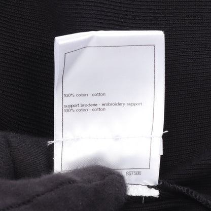 カメリアロゴ ラインストーン 半袖Tシャツ コットン ブラック シャネル