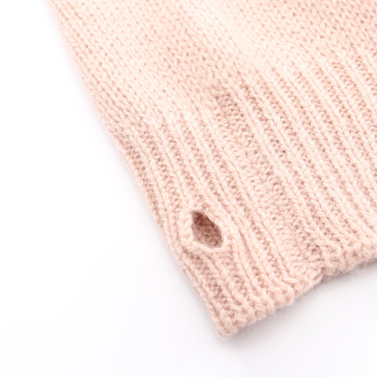 ロゴ刺繍 リボン カーディガン カシミヤ ピンクベージュ クリスチャンディオール
