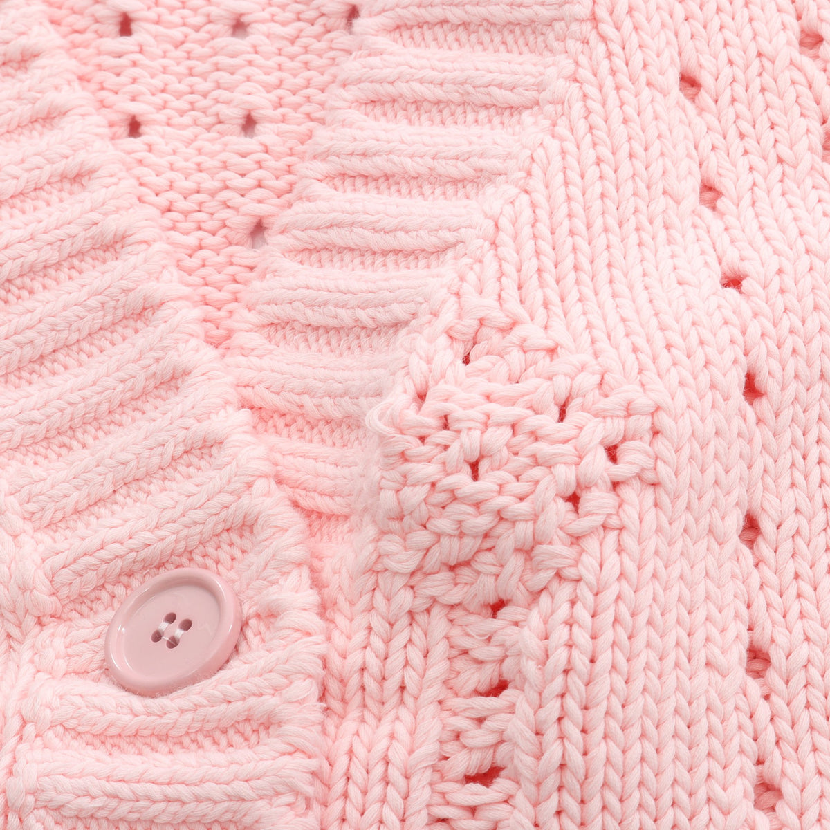 メッシュ編み カーディガン コットン ピンク プラダ