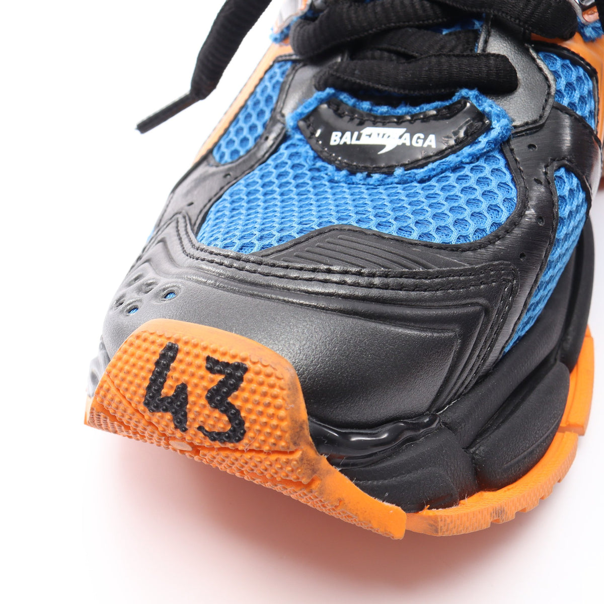 RUNNER ランナー ユーズド加工 スニーカー ファブリック レザー ブルー ブラック オレンジ バレンシアガ シューズ BALENCIAGA