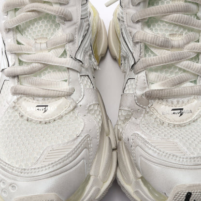 RUNNER HIGHTOP ユーズド加工 ハイカットスニーカー ファブリック レザー オフホワイト バレンシアガ シューズ BALENCIAGA
