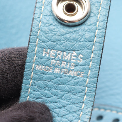 ロデオドゥ ブルージーン ショルダーバッグ フィヨルド ブルー シルバー金具 □O刻印 エルメス バッグ HERMES