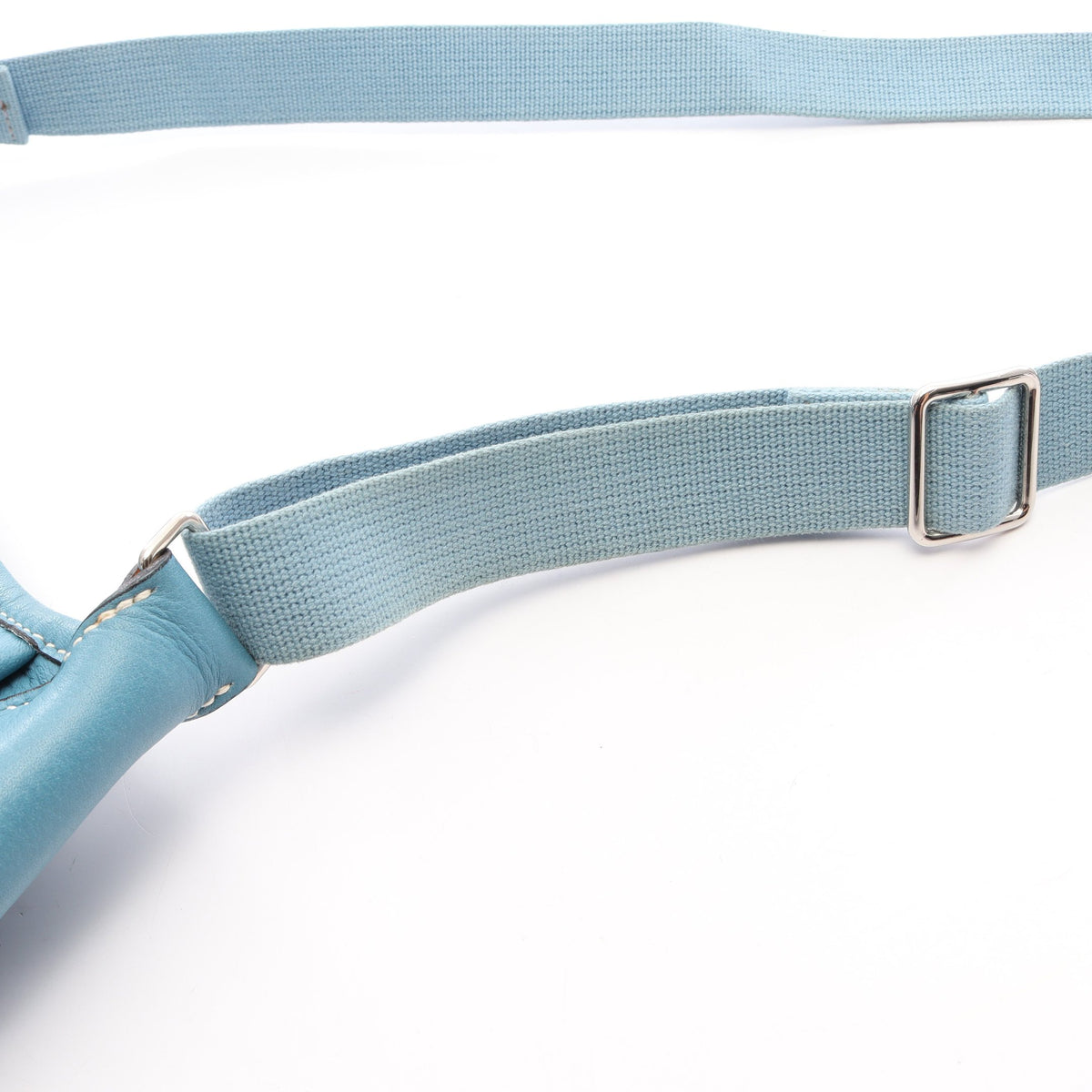 ロデオドゥ ブルージーン ショルダーバッグ フィヨルド ブルー シルバー金具 □O刻印 エルメス バッグ HERMES
