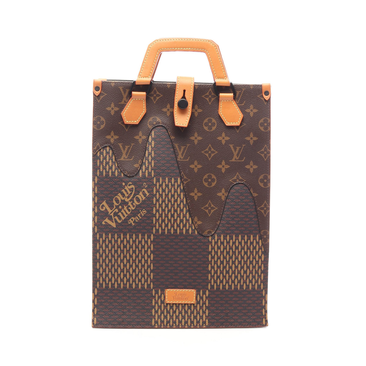 LOUIS VUITTON × NIGO ミニトート LVスクエアード ダミエエベヌジャイアント モノグラム ハンドバッグ トートバッグ PVC レザー ブラウン ルイヴィトン バッグ LOUIS VUITTON