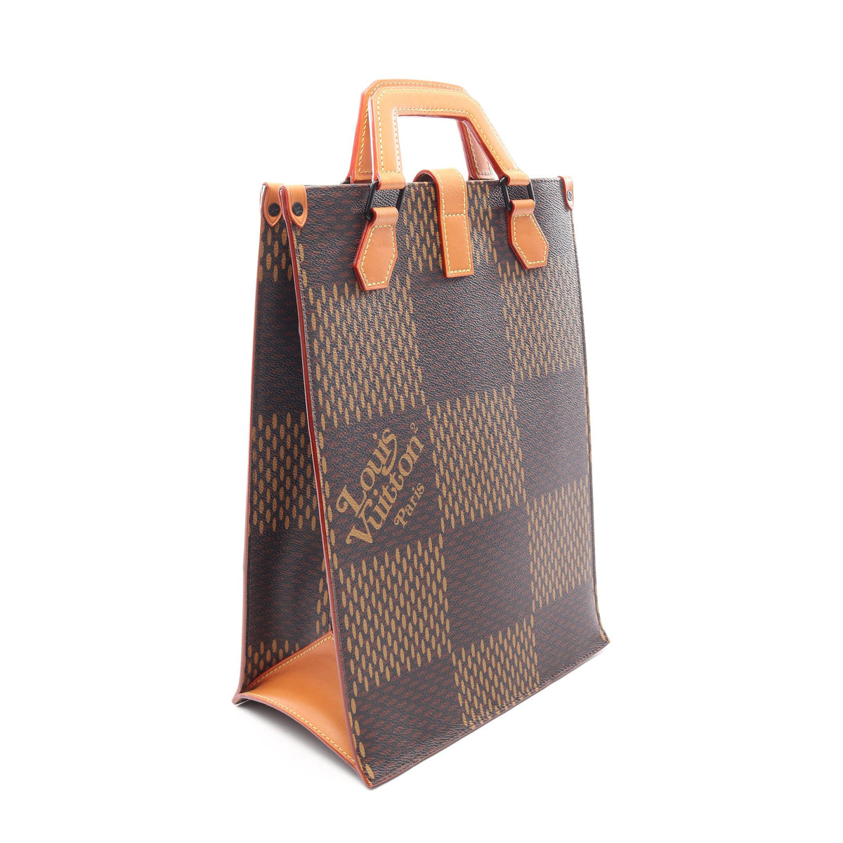 LOUIS VUITTON × NIGO ミニトート LVスクエアード ダミエエベヌジャイアント モノグラム ハンドバッグ トートバッグ PVC レザー ブラウン ルイヴィトン バッグ LOUIS VUITTON