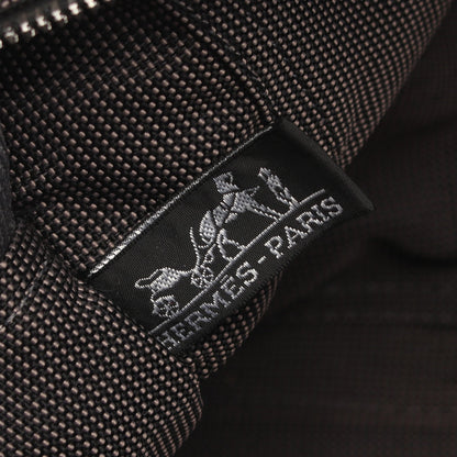 エールラインMM ハンドバッグ トートバッグ ナイロンキャンバス ダークグレー シルバー金具 エルメス バッグ HERMES