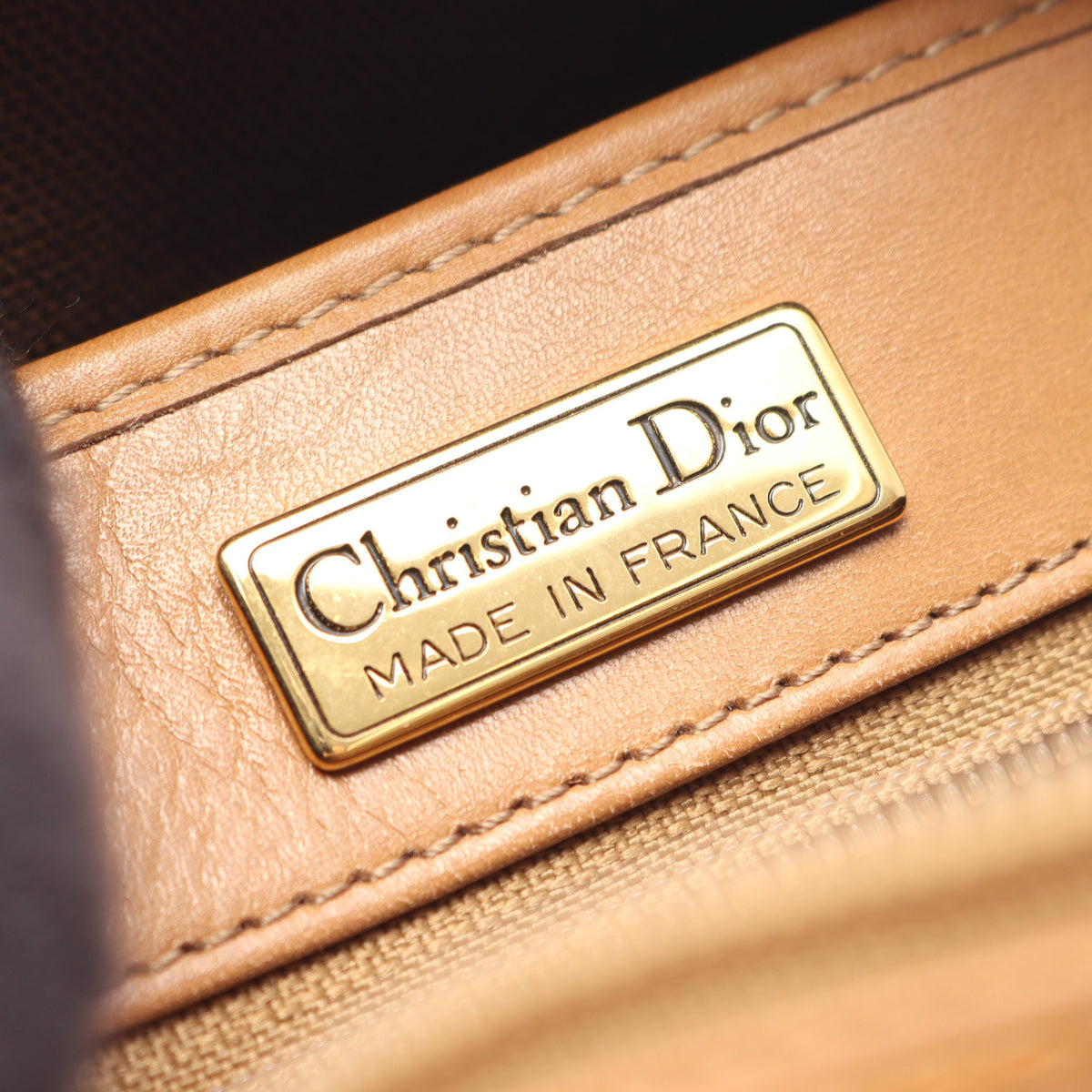 ハニカム ショルダーバッグ PVC レザー ブラック ライトブラウン クリスチャンディオール バッグ Christian Dior