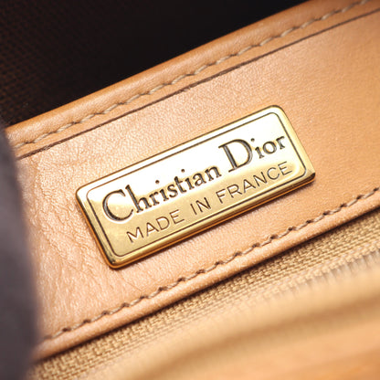 ハニカム ショルダーバッグ PVC レザー ブラック ライトブラウン クリスチャンディオール バッグ Christian Dior