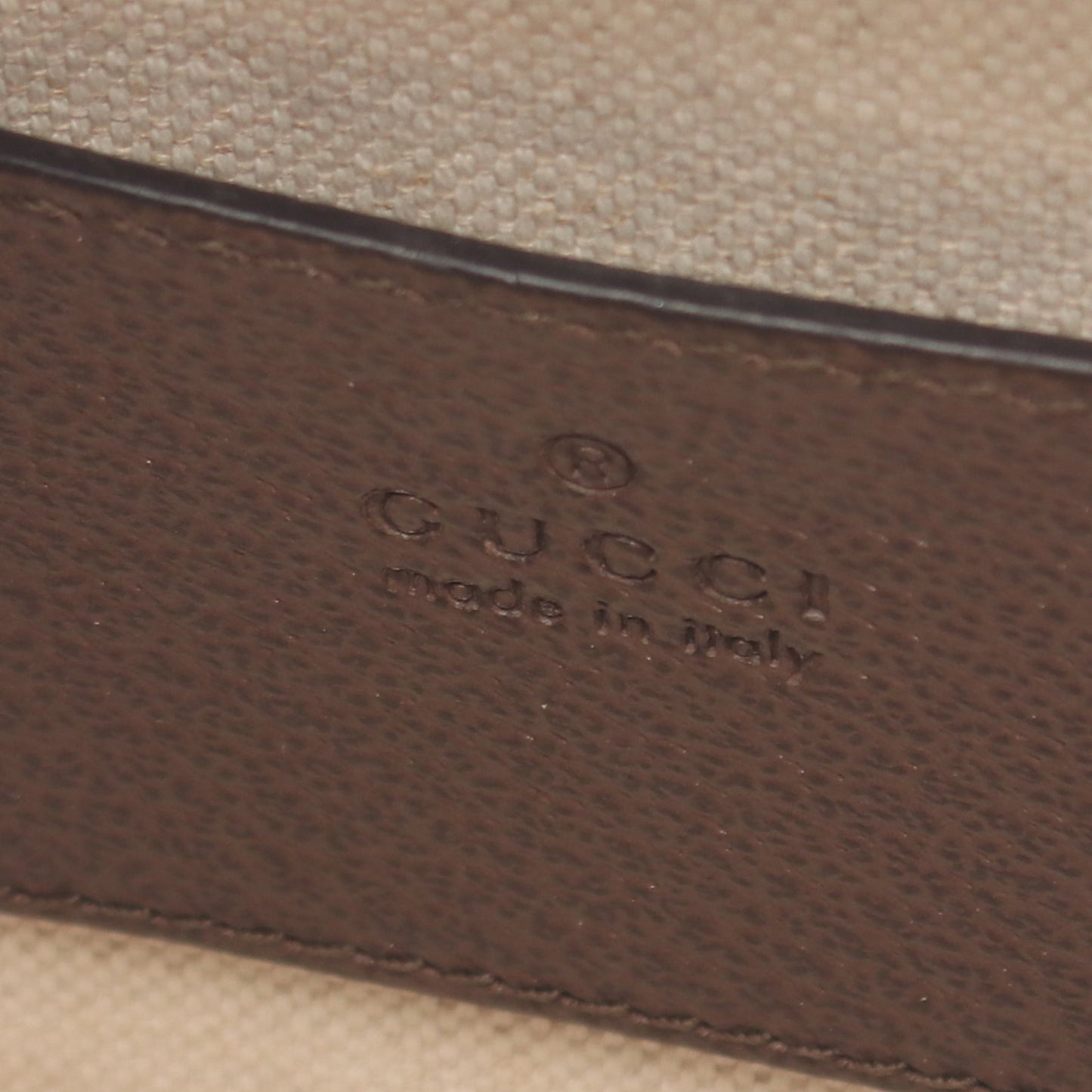 オフィディア GGスプリーム ミニバケットバッグ 2WAY ハンドバッグ PVC レザー ベージュ ダークブラウン グッチ バッグ GUCCI
