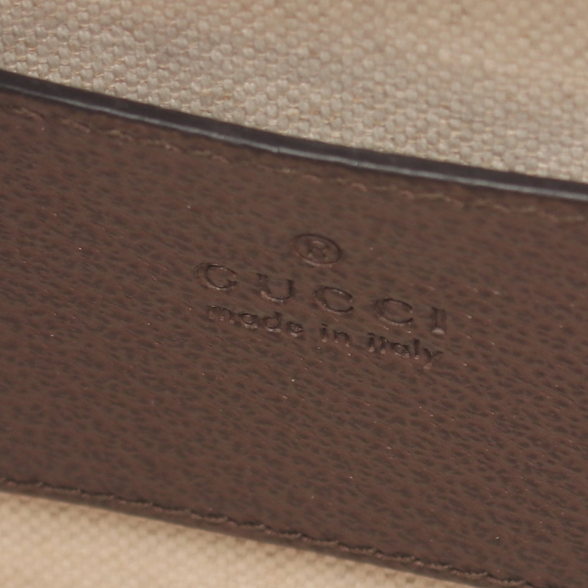オフィディア GGスプリーム ミニバケットバッグ 2WAY ハンドバッグ PVC レザー ベージュ ダークブラウン グッチ バッグ GUCCI