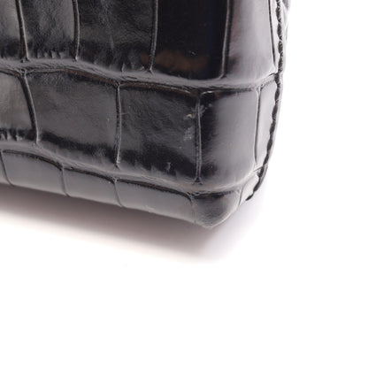 SHOPPING PHONE HOLDER ショッピング フォンフォルダー 2WAY ショルダーバッグ レオパード レザー ブラック バレンシアガ バッグ BALENCIAGA