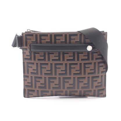 ズッカ ショルダーバッグ PVC レザー ブラウン ブラック フェンディ バッグ FENDI