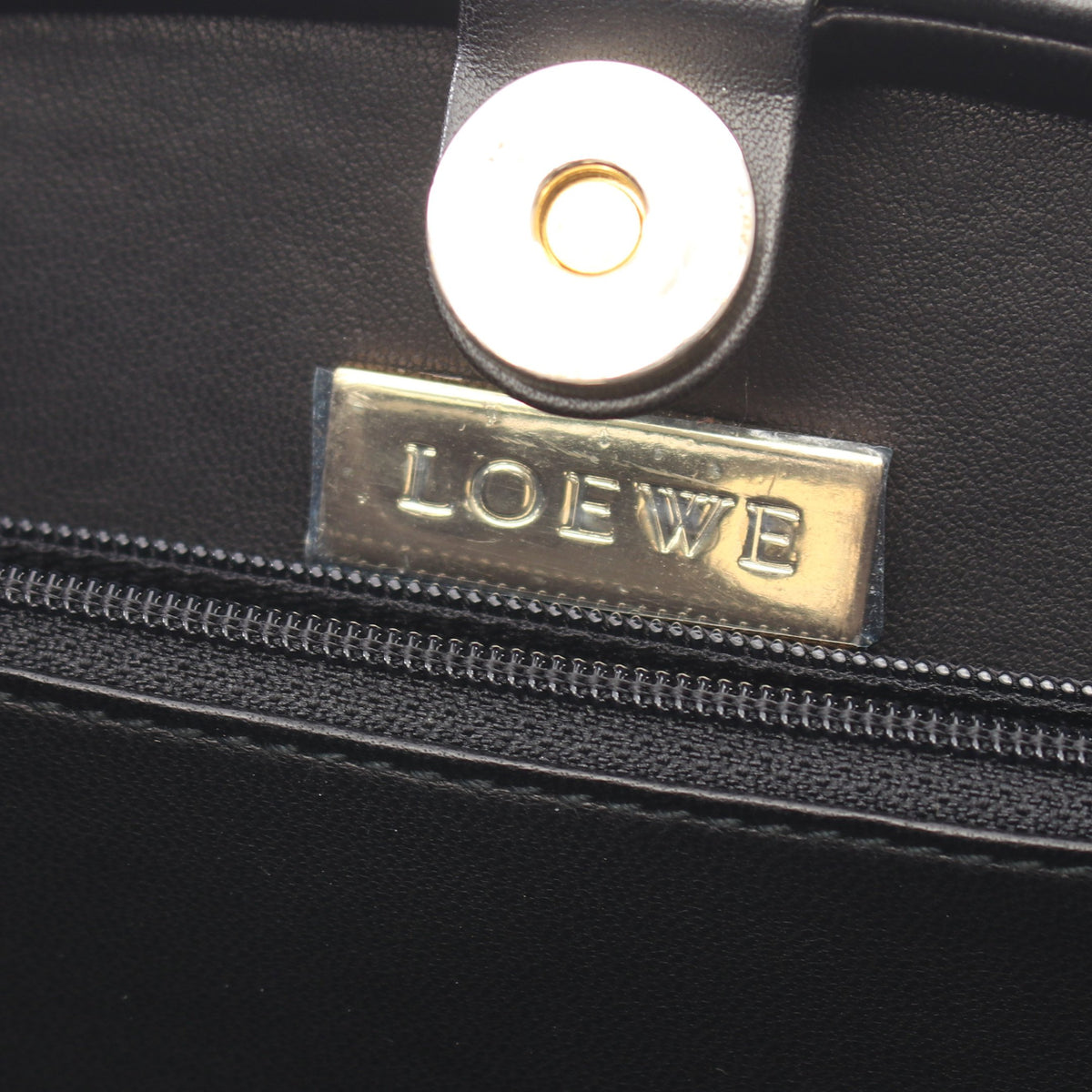 ハンドバッグ レザー ブラック ロエベ バッグ LOEWE