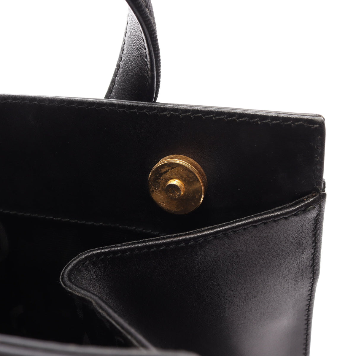 ヴァラリボン 2WAY ハンドバッグ レザー ブラック サルヴァトーレフェラガモ バッグ Salvatore Ferragamo