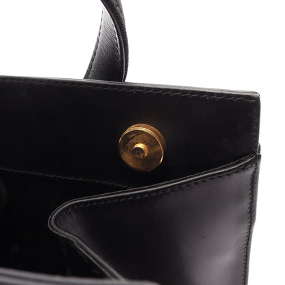 ヴァラリボン 2WAY ハンドバッグ レザー ブラック サルヴァトーレフェラガモ バッグ Salvatore Ferragamo