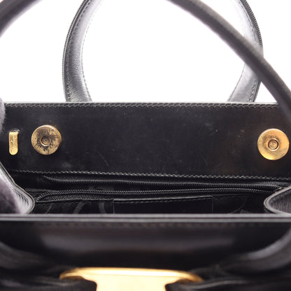ヴァラリボン 2WAY ハンドバッグ レザー ブラック サルヴァトーレフェラガモ バッグ Salvatore Ferragamo