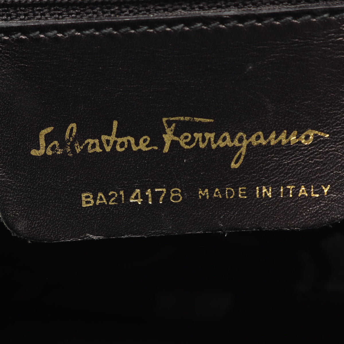 ヴァラリボン 2WAY ハンドバッグ レザー ブラック サルヴァトーレフェラガモ バッグ Salvatore Ferragamo
