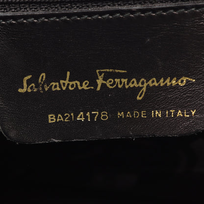 ヴァラリボン 2WAY ハンドバッグ レザー ブラック サルヴァトーレフェラガモ バッグ Salvatore Ferragamo