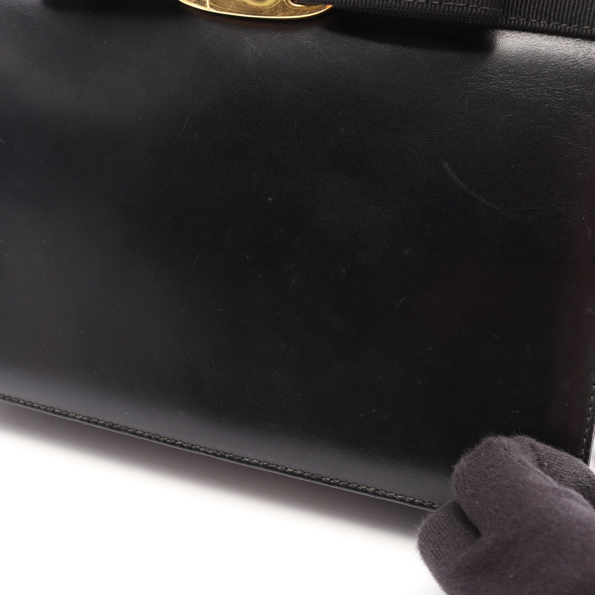ヴァラリボン 2WAY ハンドバッグ レザー ブラック サルヴァトーレフェラガモ バッグ Salvatore Ferragamo
