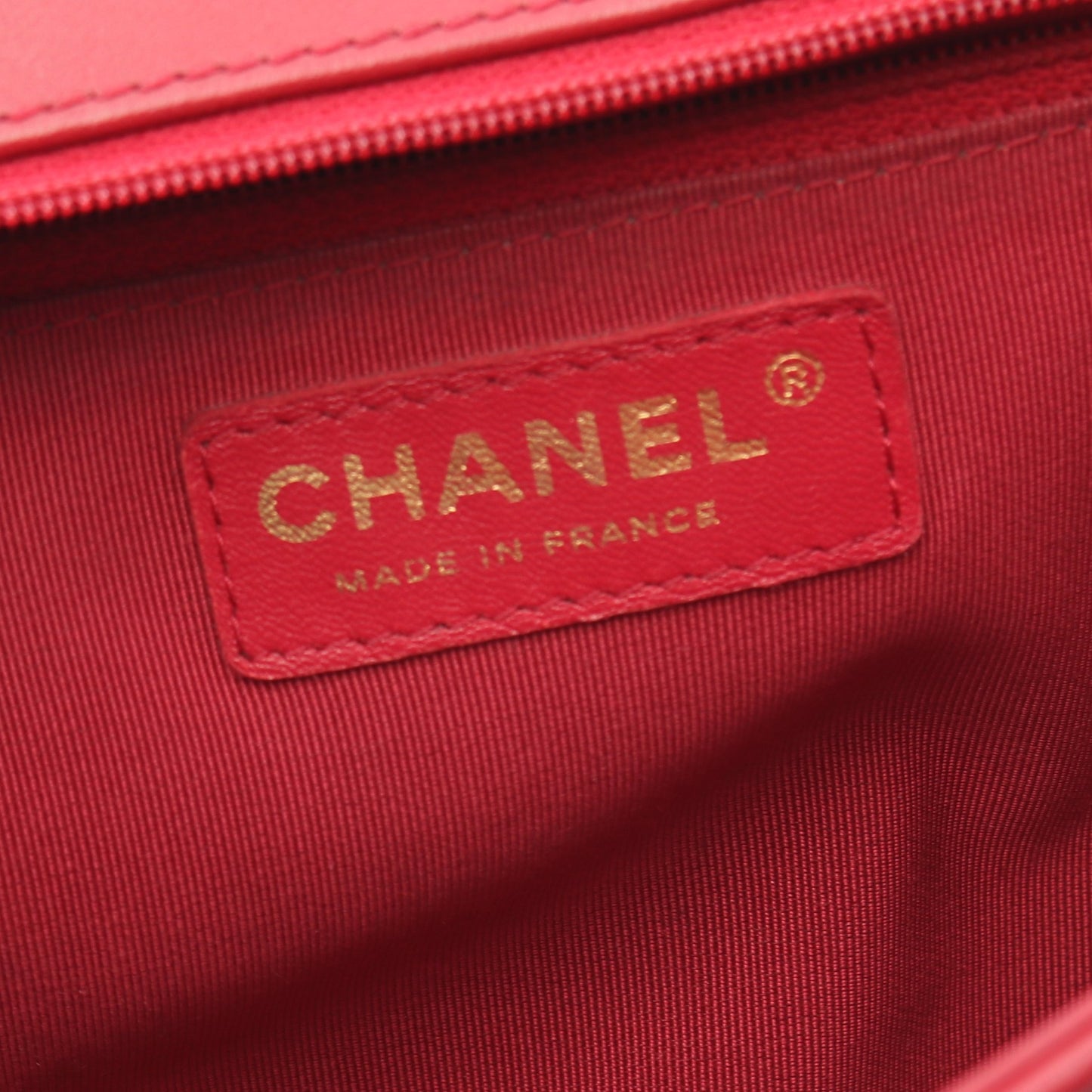 ボーイシャネル ラージ マトラッセ チェーンショルダーバッグ ラムスキン レッド ゴールド金具 シャネル バッグ CHANEL