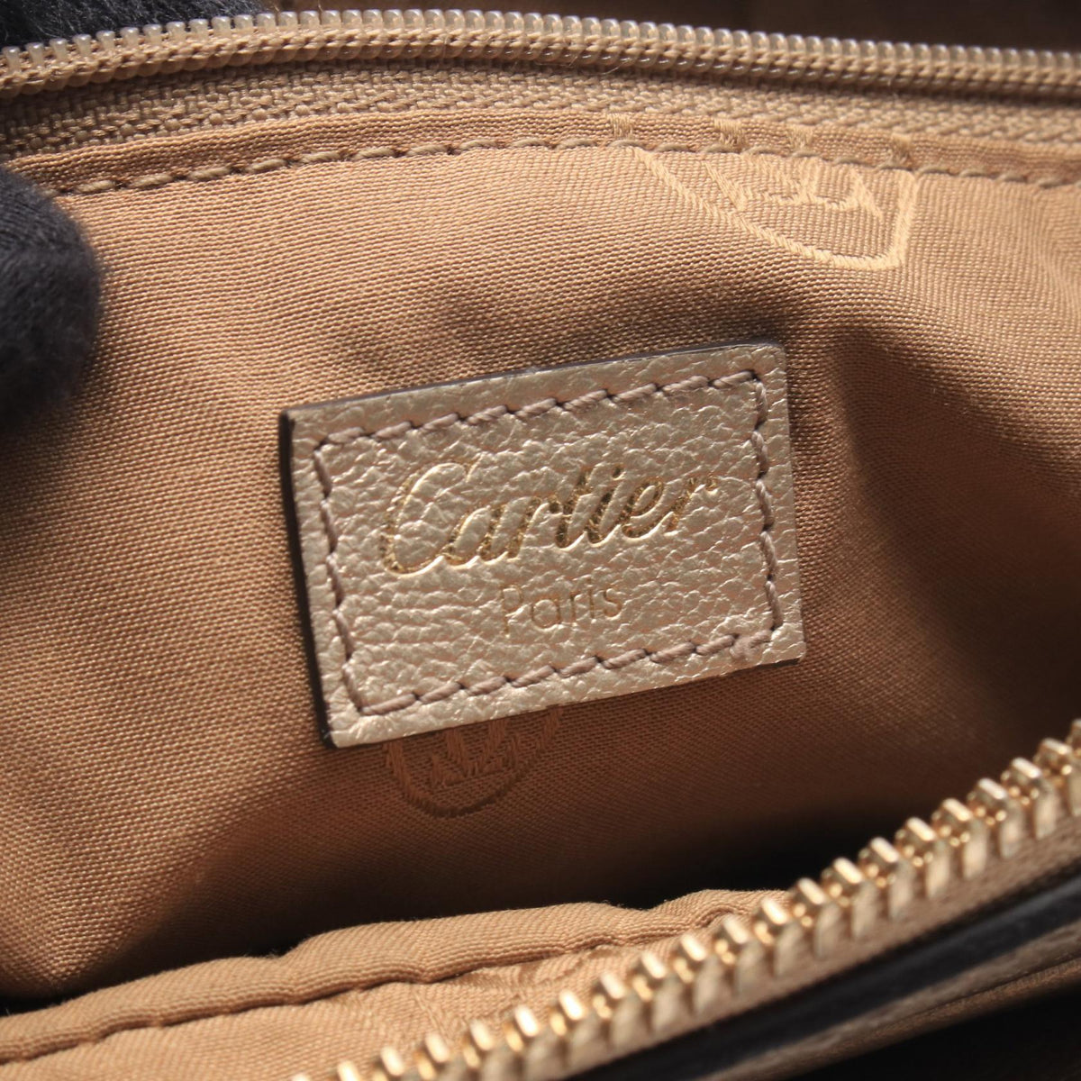 マルチェロ ドゥ カルティエ ハンドバッグ レザー シャンパンゴールド カルティエ バッグ Cartier