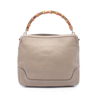 ダイアナ バンブー ワンショルダーバッグ レザー グレーベージュ グッチ バッグ GUCCI