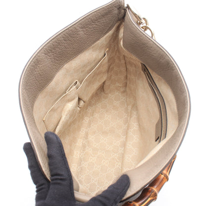 ダイアナ バンブー ワンショルダーバッグ レザー グレーベージュ グッチ バッグ GUCCI