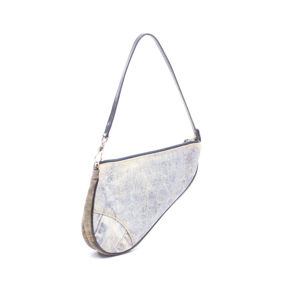 SADDLE サドル デニム柄 ハンドバッグ キャンバス レザー グレー ネイビー マルチカラー クリスチャンディオール バッグ Christian Dior