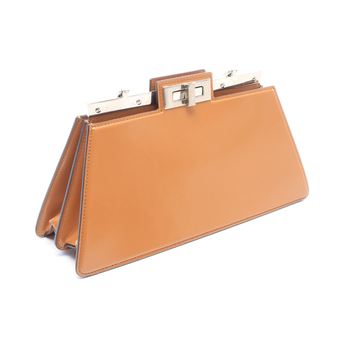ピーカブー カット ミディアム チェーンショルダーバッグ レザー ブラウン フェンディ バッグ FENDI