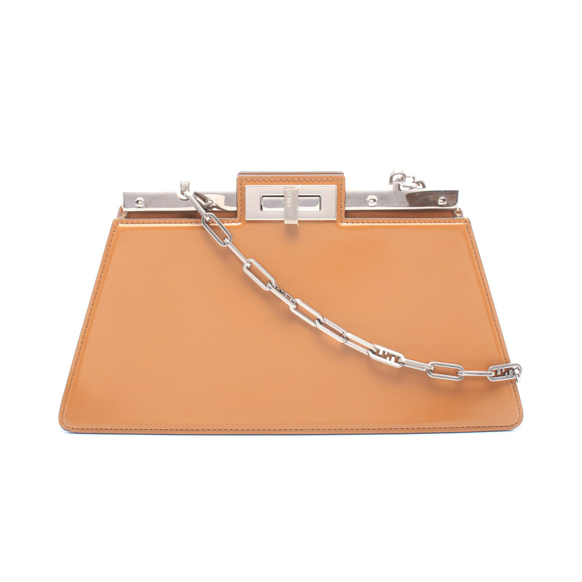 ピーカブー カット ミディアム チェーンショルダーバッグ レザー ブラウン フェンディ バッグ FENDI