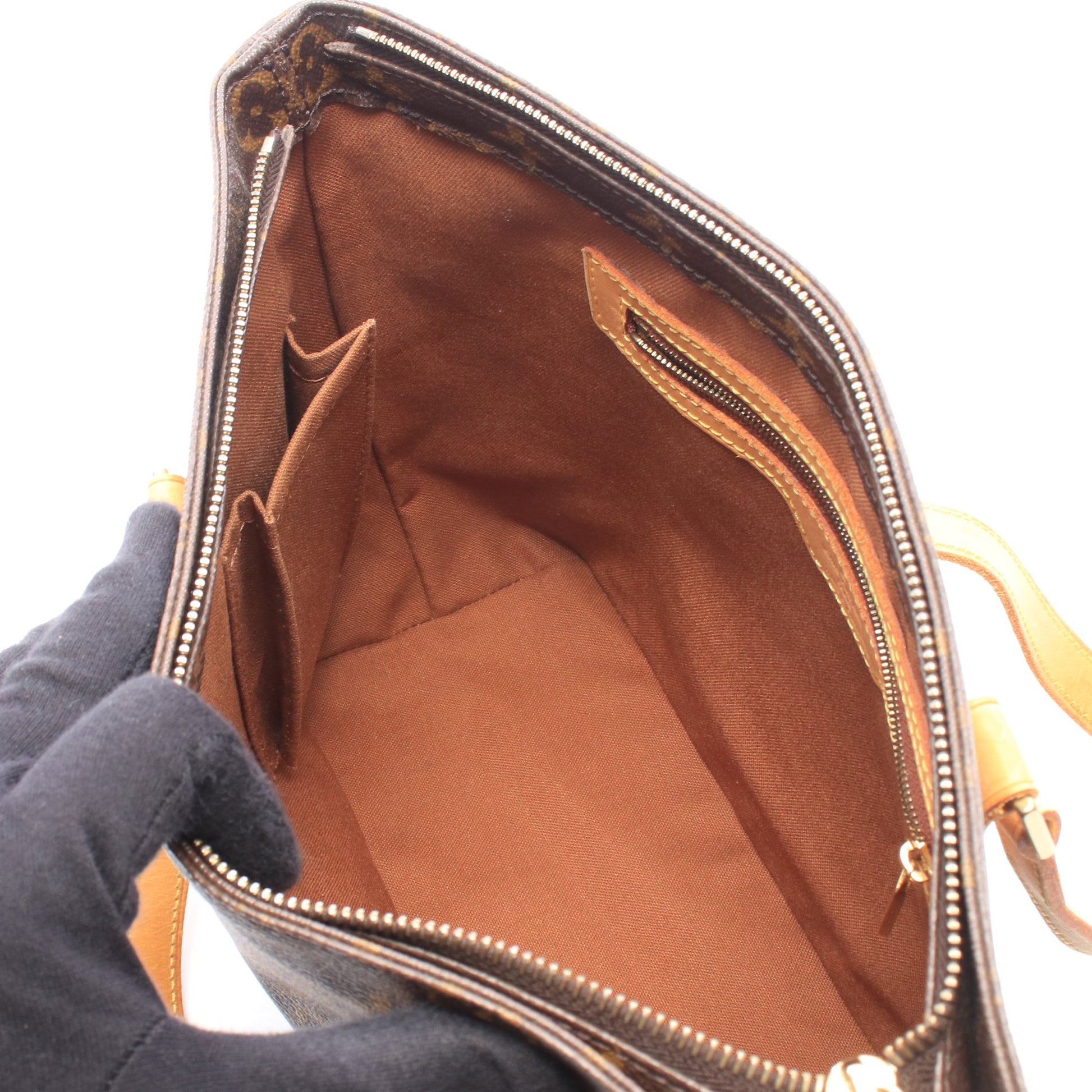 カバピアノ モノグラム ショルダーバッグ PVC レザー ブラウン ルイヴィトン バッグ LOUIS VUITTON