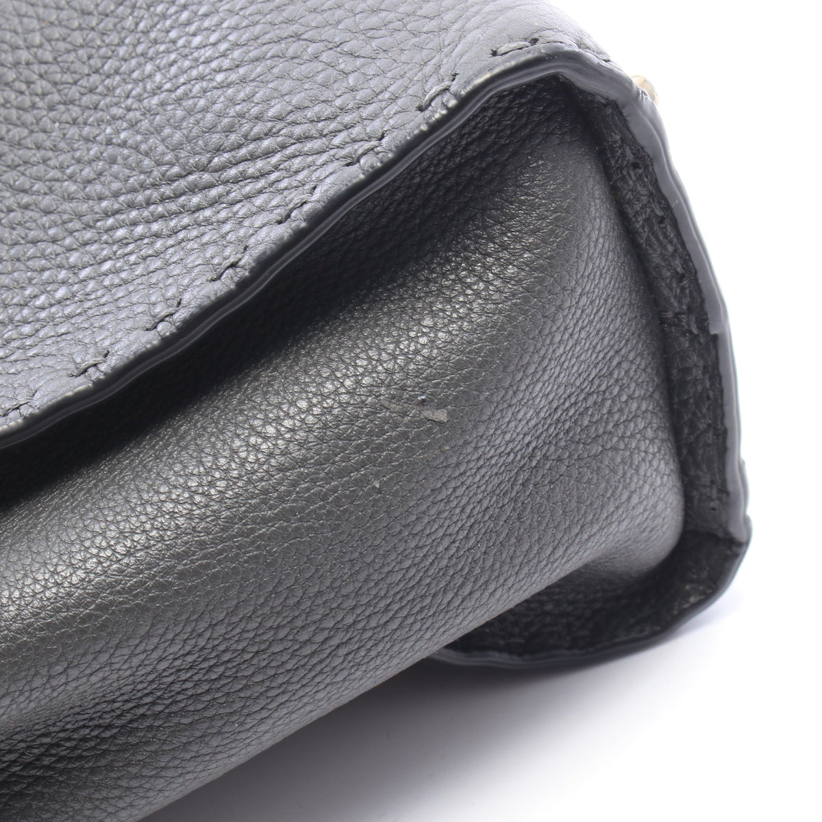 ピーカブー レギュラー セレリア 2WAY ハンドバッグ レザー グレー フェンディ バッグ FENDI